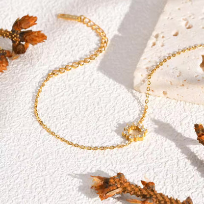 Dazzle Round Bracelet - Gold coated waterproof high quality gift for her