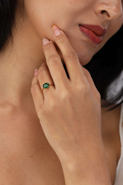 Glamon Elara Adjustable Ring – Gold Coated Luxury Ring for Women Sri Lanka