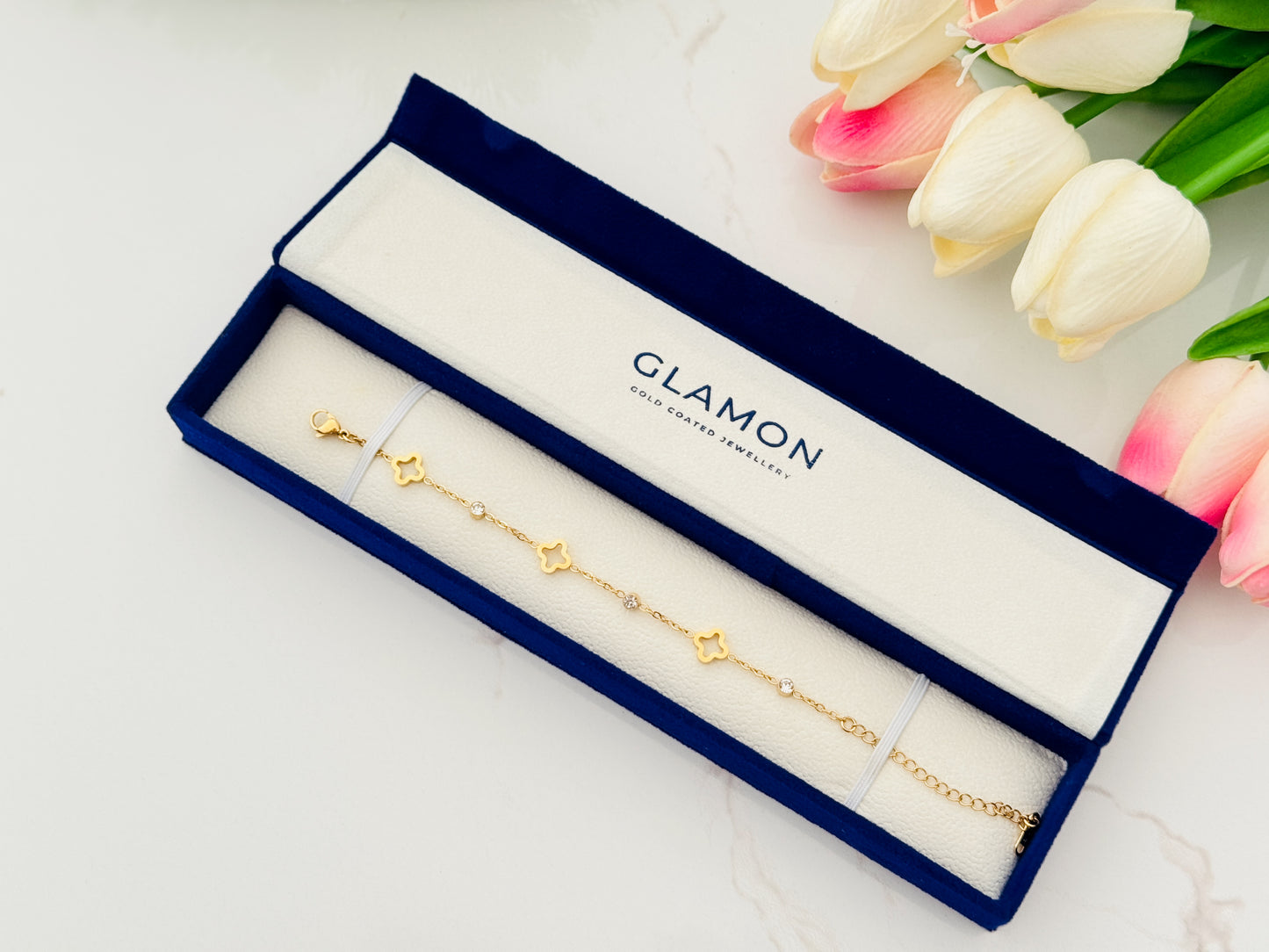 Golden Clover Bracelet - Luxury Gold Coated High Quality Waterproof Bracelet For Girls