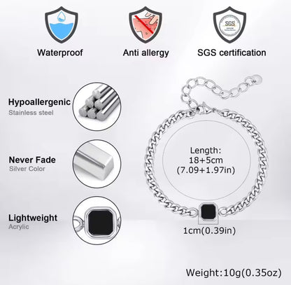 King's Cut Bracelet For Men - SILVER Never Fade High Quality