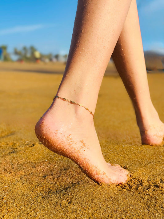 Glamon Flash Anklet For Girls High Quality Beach Wear Leg Chain Waterproof