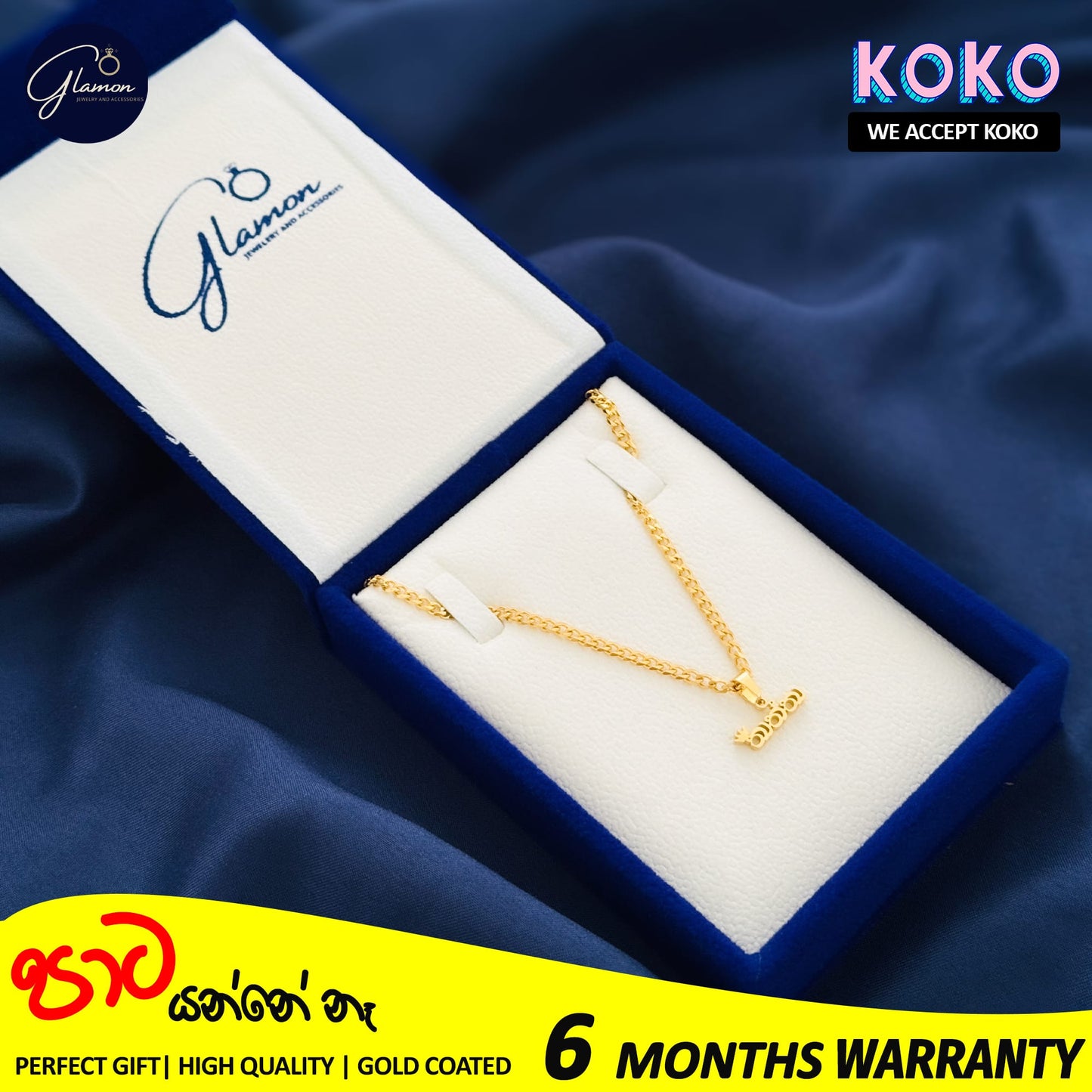 Glamon " Thaththa " Necklace Father's Day Gift Gold Coated Pendant Necklace For Men