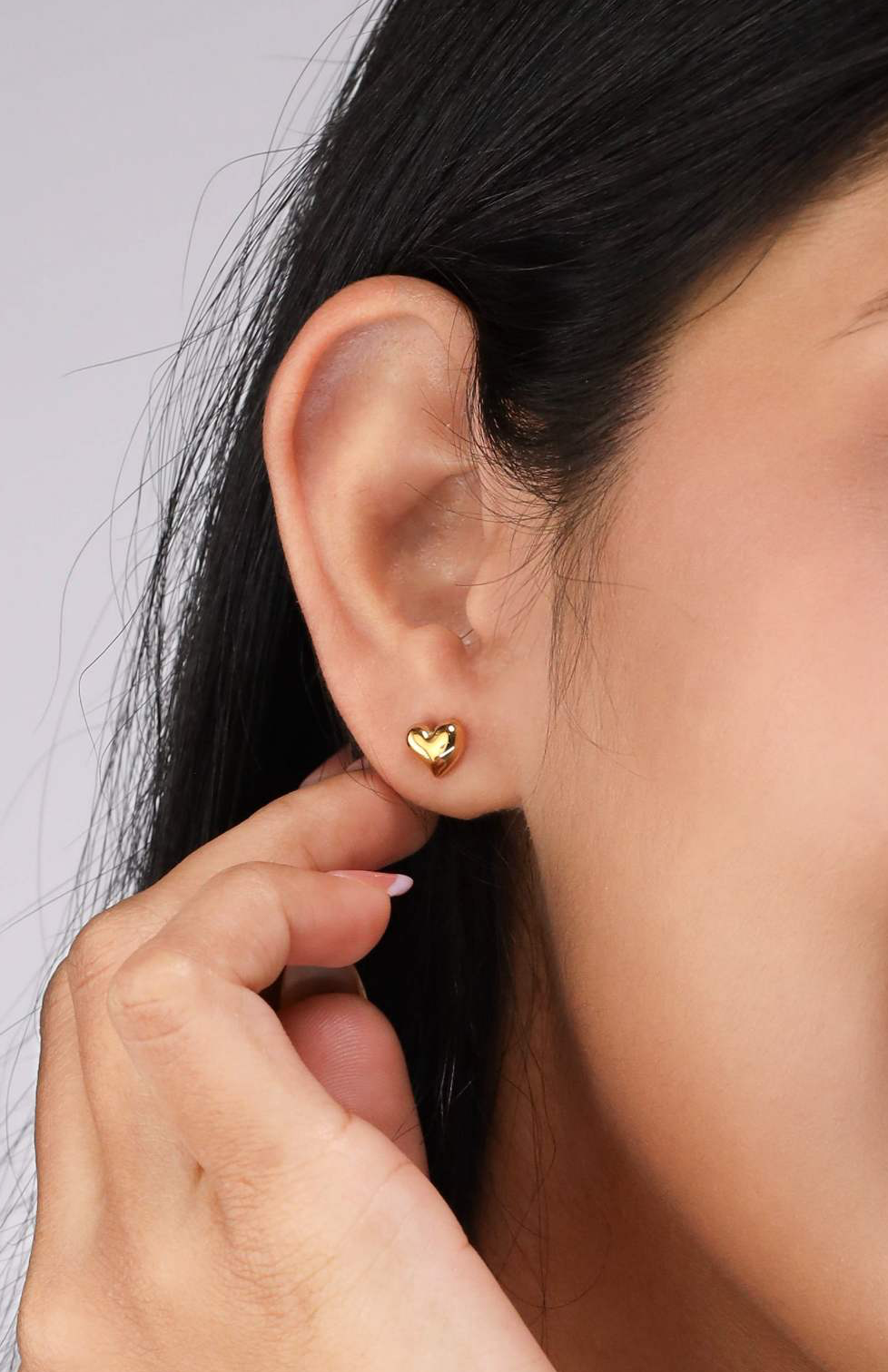 Glamon Mini Love gold heart stud earrings for women Sri Lanka