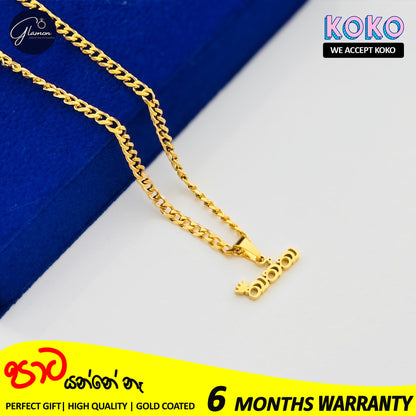 Glamon " Thaththa " Necklace Father's Day Gift Gold Coated Pendant Necklace For Men