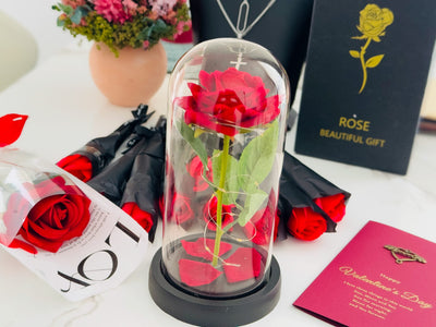 Valentine Gift For GirlFriend -Eternal Red Rose in Glass Dome – A Timeless Symbol of Love
