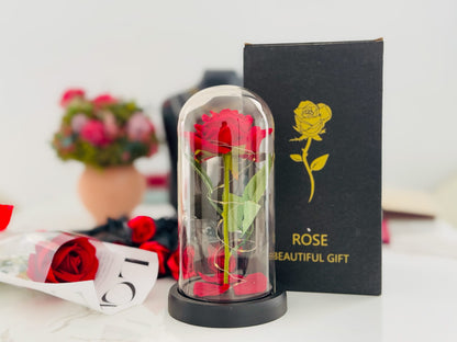 Valentine Gift For GirlFriend -Eternal Red Rose in Glass Dome – A Timeless Symbol of Love