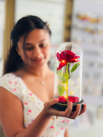 Valentine Gift For GirlFriend -Eternal Red Rose in Glass Dome – A Timeless Symbol of Love