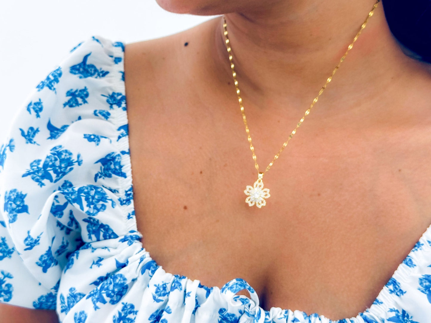 Glamon Flower Pendant Necklace For girls