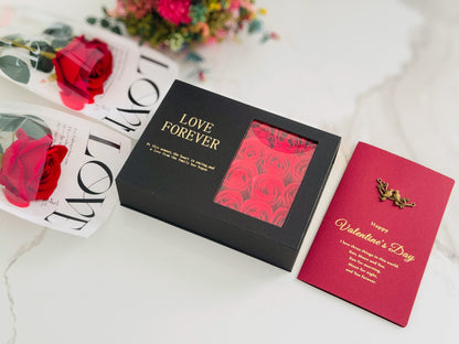 Valentine Special Jewelry Gift Box - name necklace name bracelet with roses gift box and bag-GOLD/SILVER