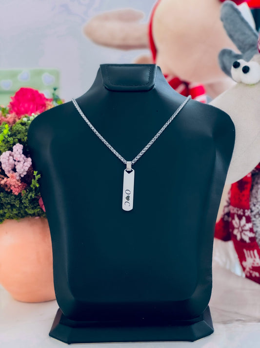 Glamon Wheat Chain With Customized Name Pendant -SILVER