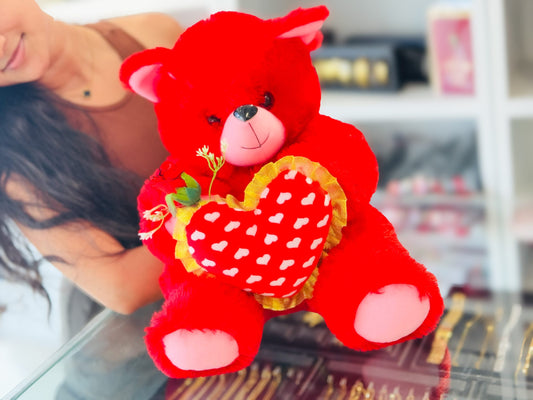 Radiant Red Love Teddy Bear- Valentine Gift For Girls