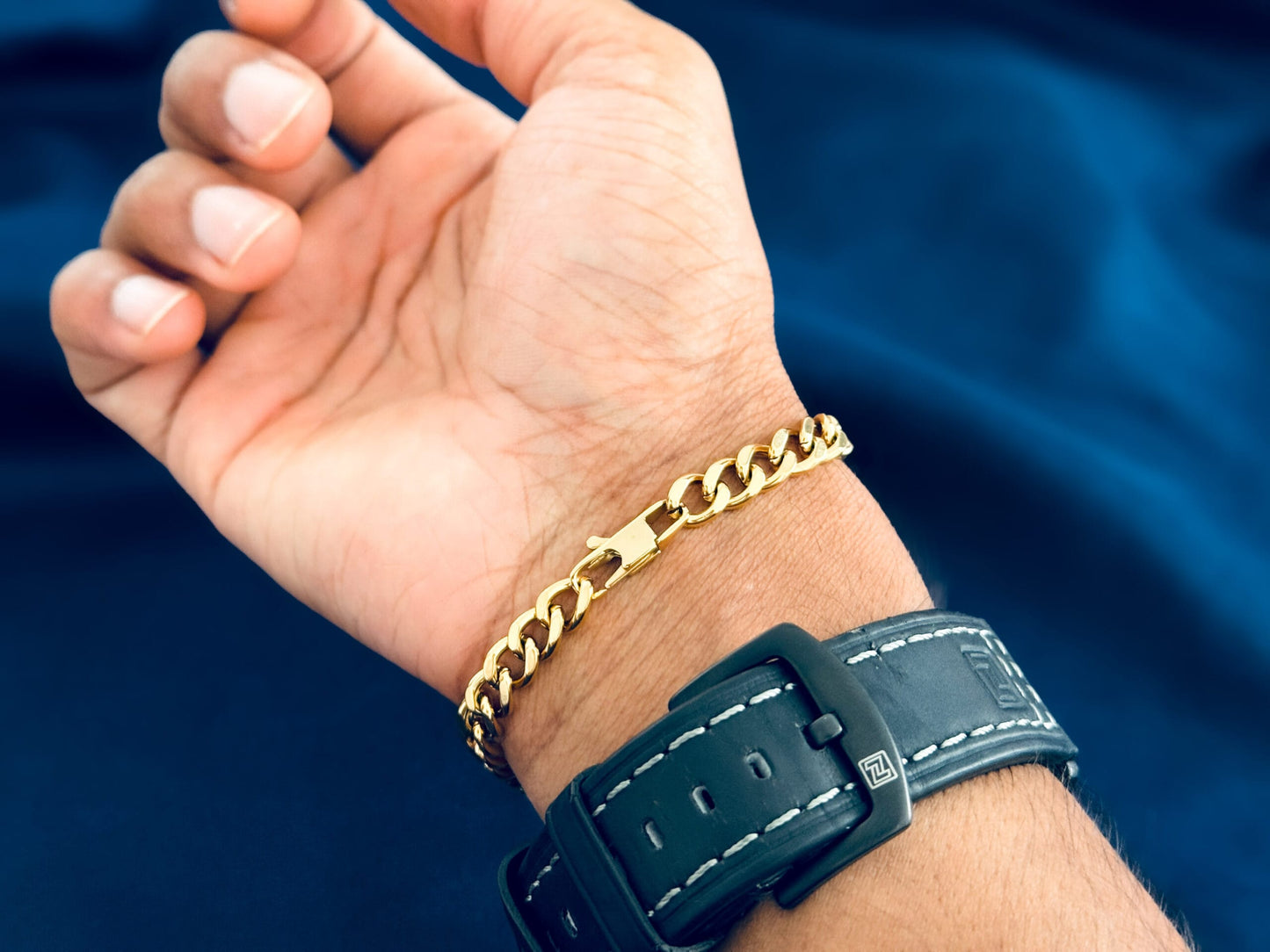 Name Bracelet For Boys - Latest Design - High Polished Premium Quality Finishing - GOLD Coated - Gift For Men