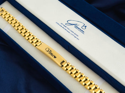 Glamon Name Bracelet For Men -GOLD