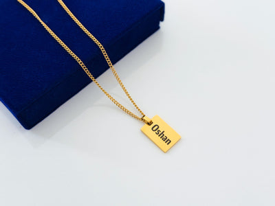 Name Necklace Customized Gold Color Pendant Necklace For Men Women-High Quality -Waterproof-Free Box