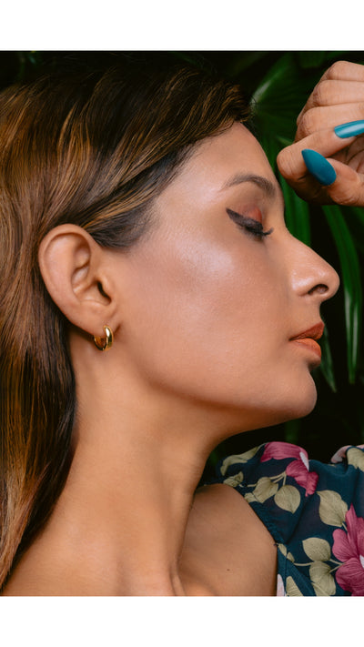 Glamon Luxe Classic Gold Plated Stainless Steel Hoop Earrings High Quality & Tarnish-Resistant Everyday Wear jewelry gift for girls