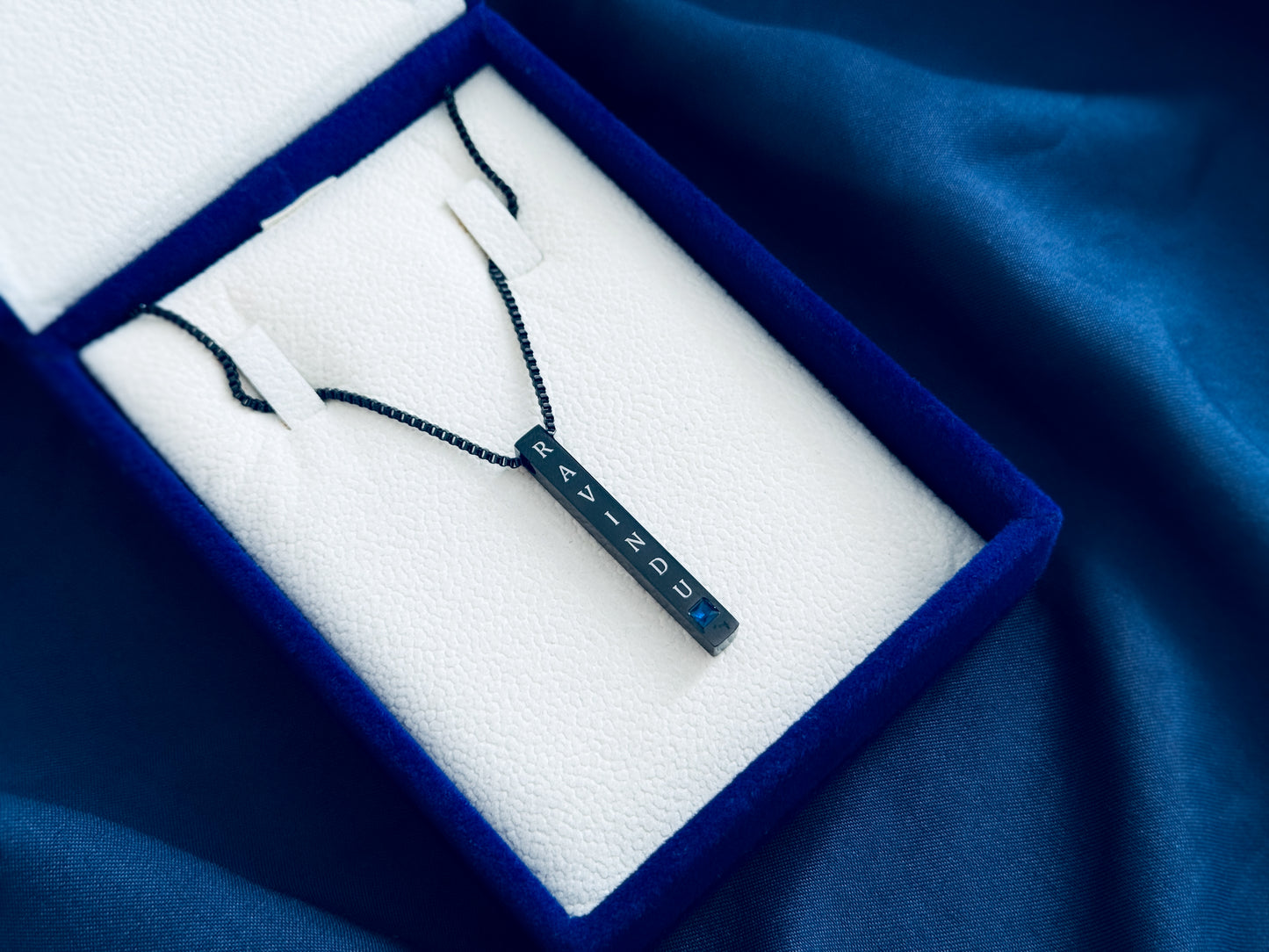 High Quality Customized Name Necklace For Men - BLACK