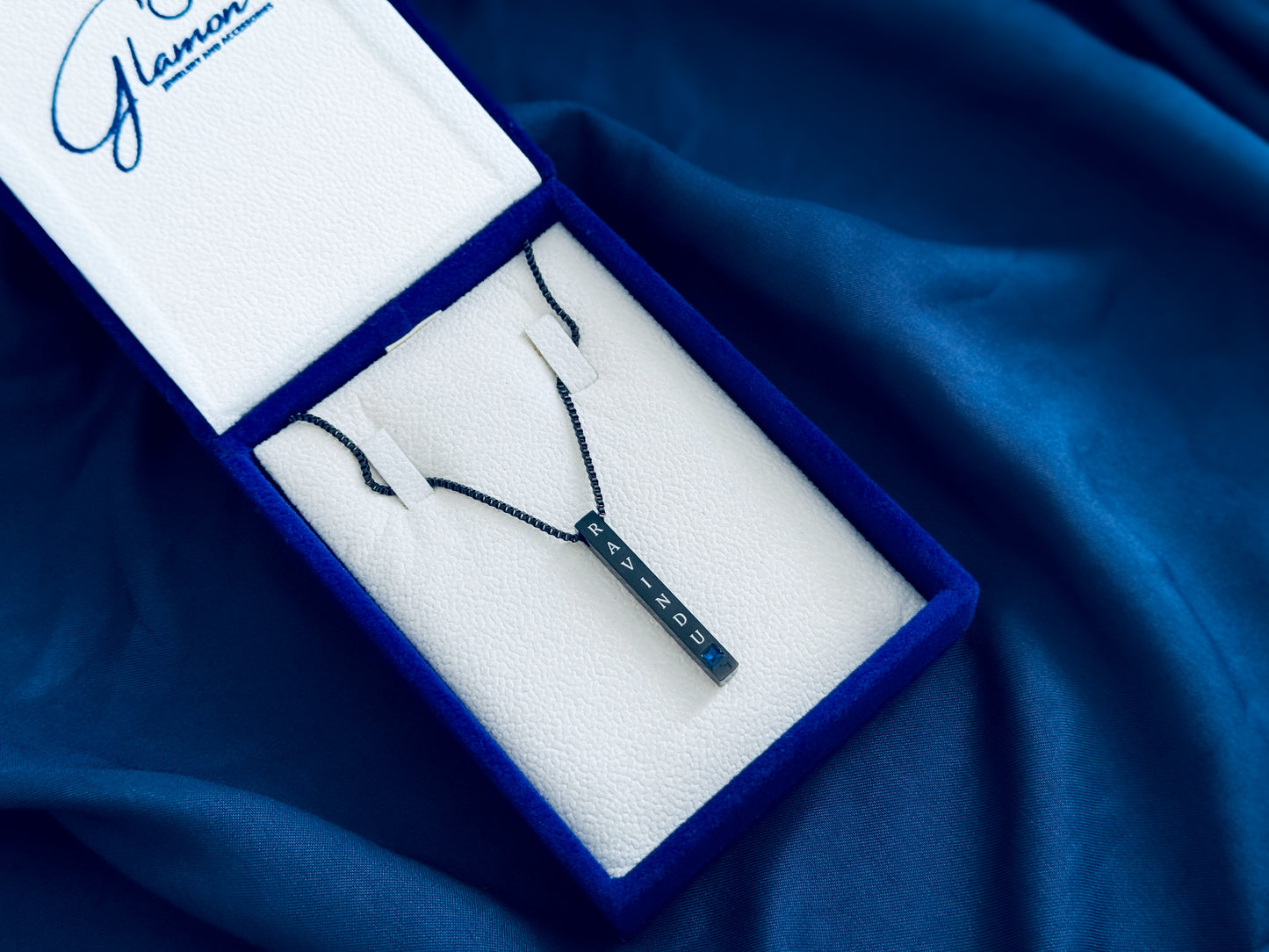 High Quality Customized Name Necklace For Men - BLACK