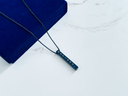 High Quality Customized Name Necklace For Men - BLACK