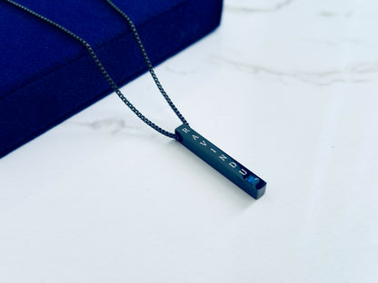 High Quality Customized Name Necklace For Men - BLACK