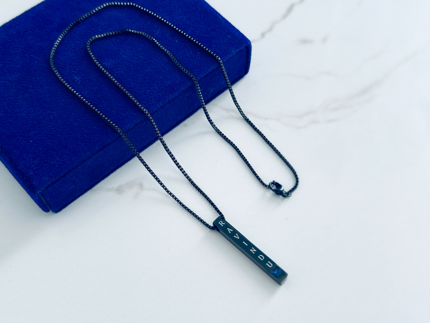 High Quality Customized Name Necklace For Men - BLACK