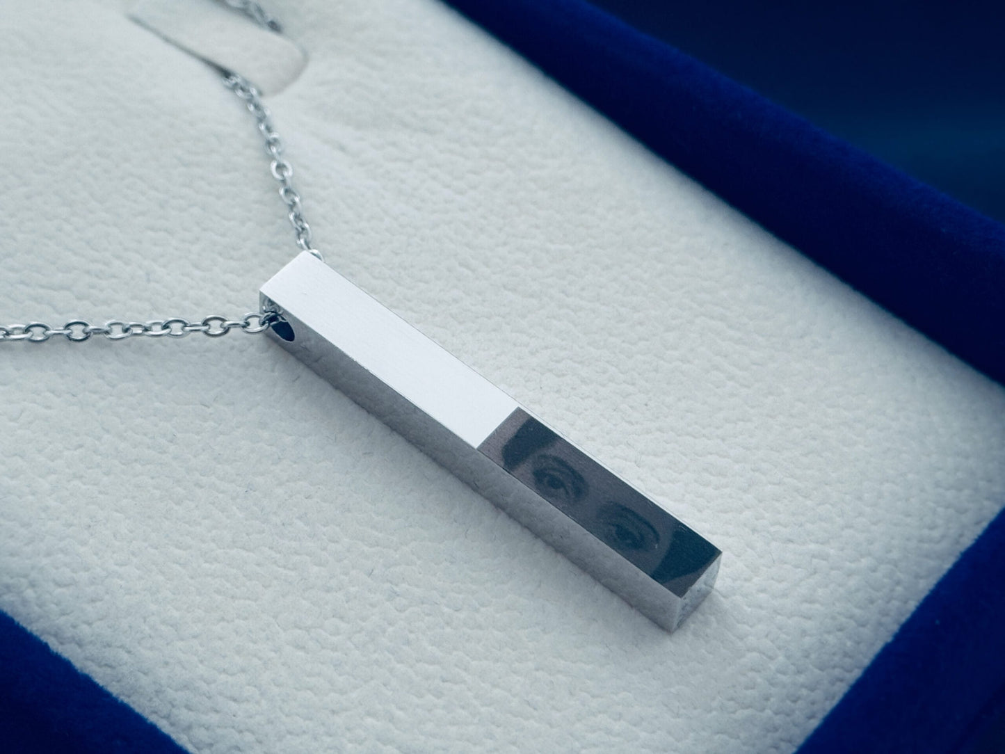 Glamon Customized photo engraving Pendant Necklace Gift For Men Women - unisex necklace