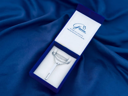 Glamon Customized Name Necklace Gift For Girls Boys - UNISEX Pendant - SILVER- FREE Box and Gift Bag