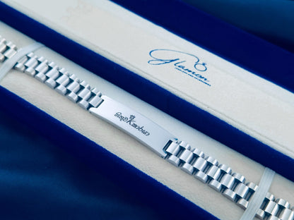 Sinhala Letters Customized Name Bracelet For Men - SILVER - High Quality Waterproof Jewellery Valentine Birthday Gift Boys