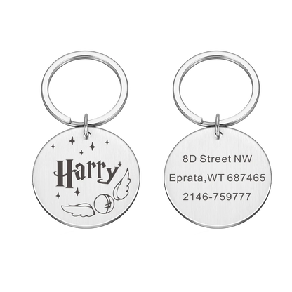 Personalized Pet Cat Dog ID Tag pendant Custom Engraved pet name tag Stainless Steel Name Products