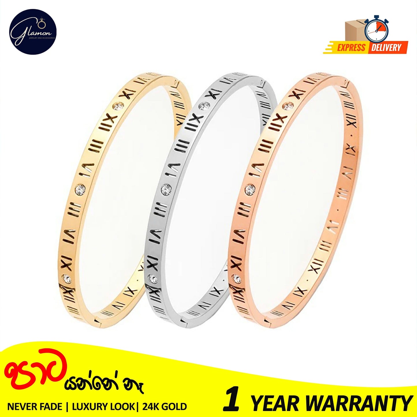 Luxury Roman Numerals Bracelet For Girls High Quality Elegant Bangle For Women Gold Jewellery Stainless Steel Cartier Bangles For Girls Wedding Beslet For Girls CZ Rhinestone Bracelets & Bangles For Women Gifts For Girlfriend