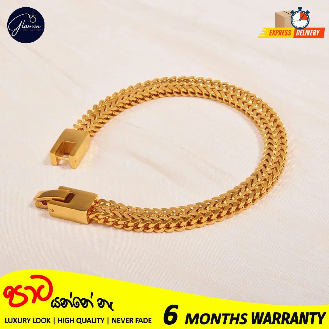6mm Thick Double Franco Chain Gold Bracelet For Men High Quality Stainless Steel Diamond Cut Bali Foxtail Link Mens Bracelet Boys Gift Items Birthday