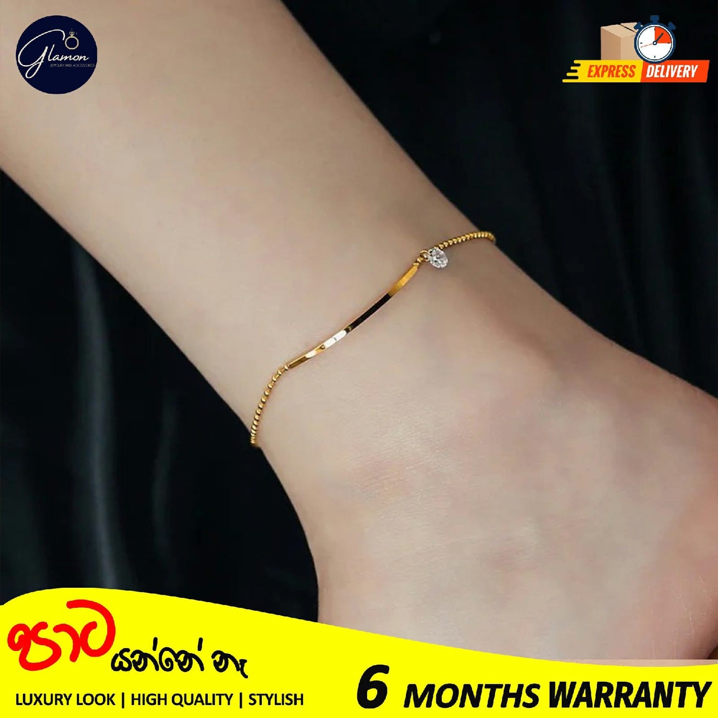 Luxury Design High-End Jewelery Zircon Ankle Charm Gold Plated Ankle Bracelets for Women Stainless Steel Beaded Leg Chain Girls Beach Accessories