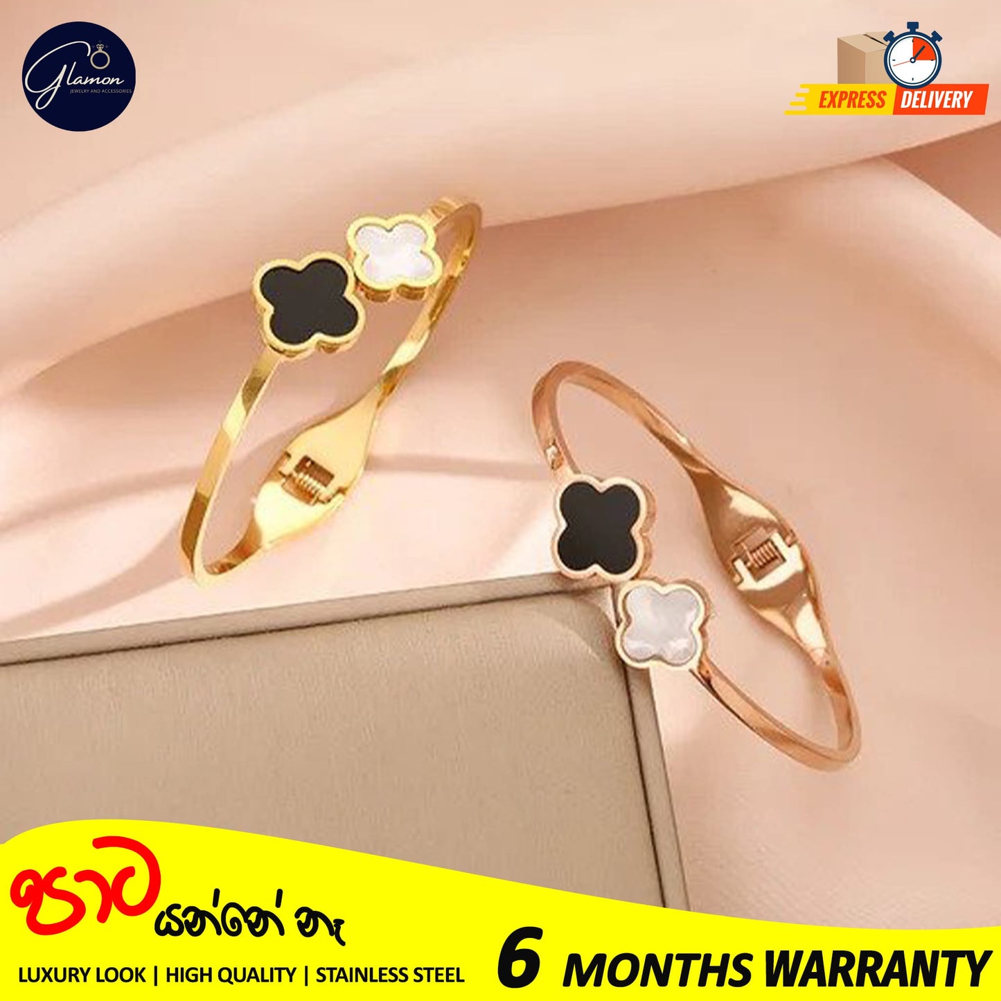 Classic White Shell Clover Stainless Steel Bracelet For Girls High Quality Gold Plated Jewellery Gift items for girls