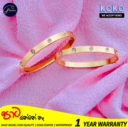 Glamon Luxury Gold Coated Cartier Love Bangle High Quality Bracelet For Women