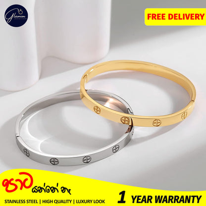 Glamon Cartier Bangle For Women Men Bracelets High Quality 316L Stainless Steel Silver Bracelet For Girls Luxury Jewellery