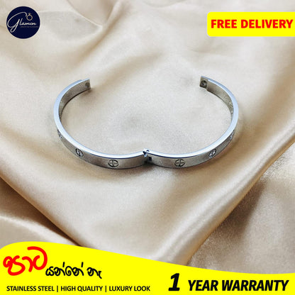 Glamon Cartier Bangle For Women Men Bracelets High Quality 316L Stainless Steel Silver Bracelet For Girls Luxury Jewellery