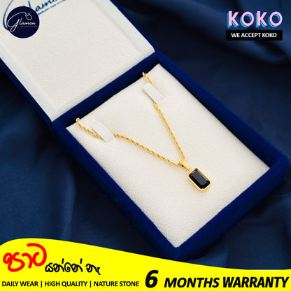 Glamon Dark Aura Necklace - Black ONYX Nature Stone