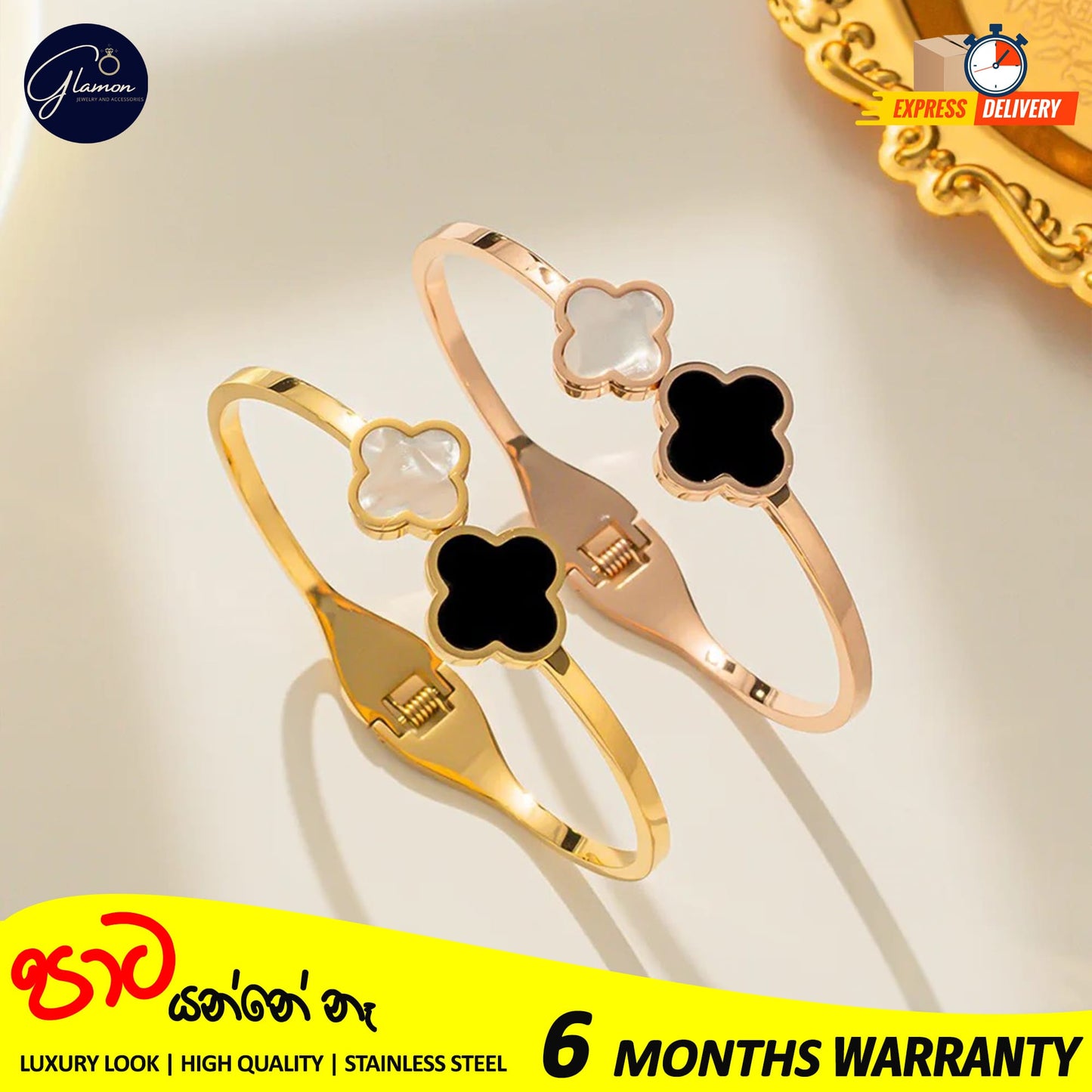 Classic White Shell Clover Stainless Steel Bracelet For Girls High Quality Gold Plated Jewellery Gift items for girls