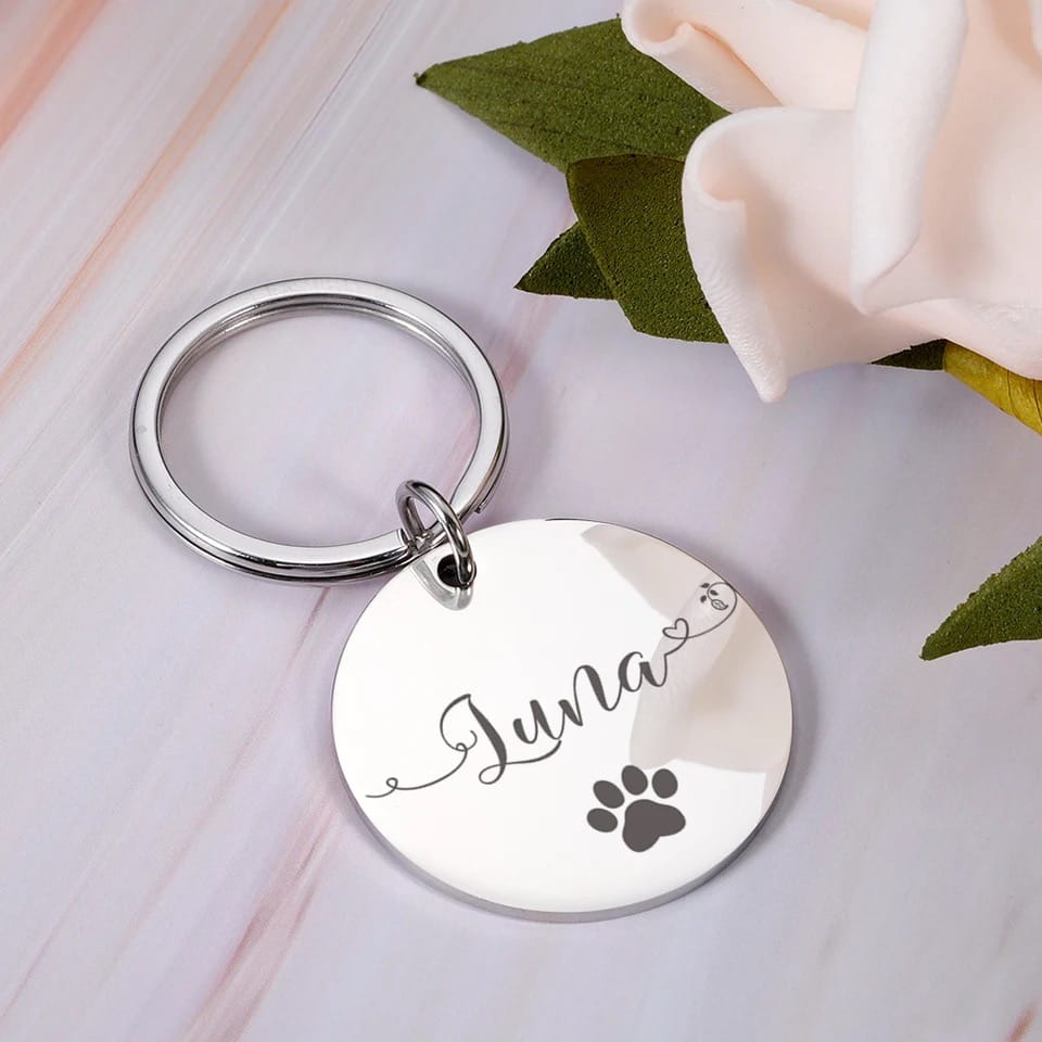 Personalized Pet Cat Dog ID Tag pendant Custom Engraved pet name tag Stainless Steel Name Products