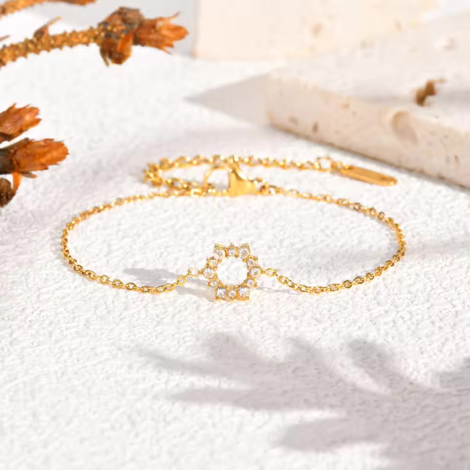 gold plated bracelet for women Sri Lanka waterproof jewelry gift for wife