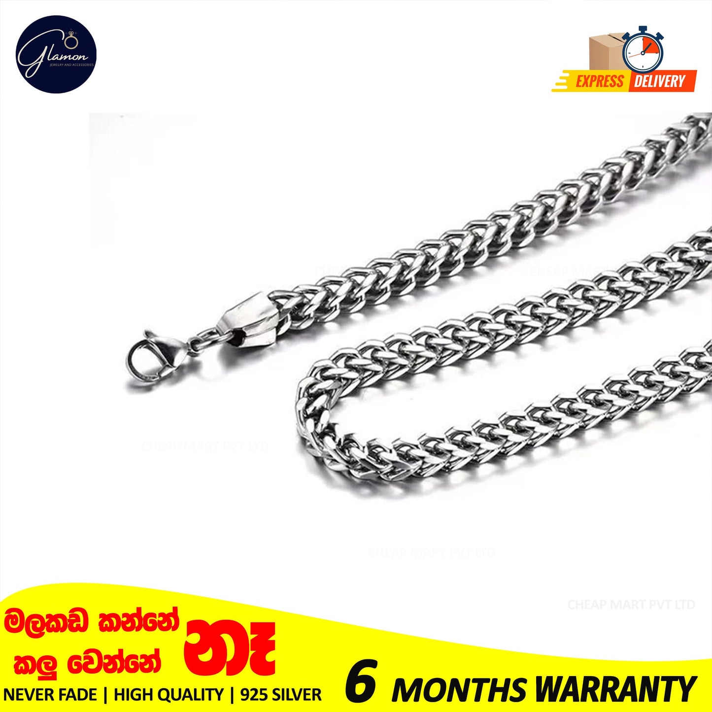 3mm Thick Diamond Cut Franco Chain Stainless Steel Never Fade Necklace For Men Women