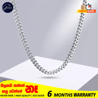3mm Thick Diamond Cut Franco Chain Stainless Steel Never Fade Necklace For Men Women