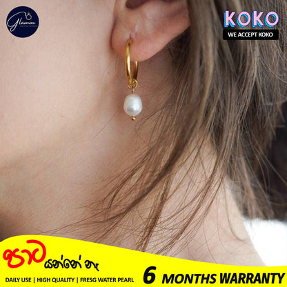 Fresh Water Earrings For Girls - High Quality Stainless Steel Waterproof Drop Earrings Gift For Girl