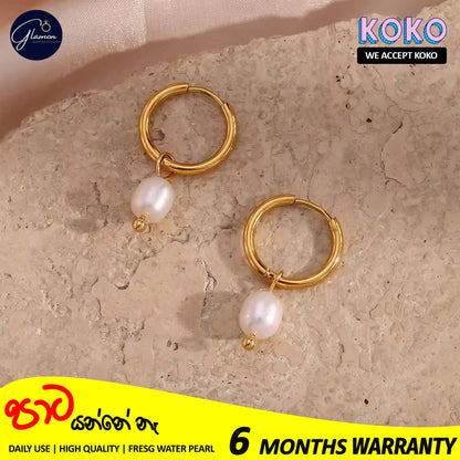 Fresh Water Earrings For Girls - High Quality Stainless Steel Waterproof Drop Earrings Gift For Girl
