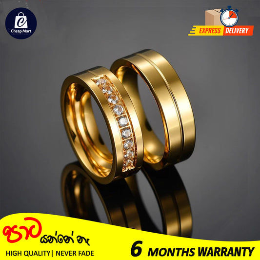 Romantic Wedding Couple Rings For Lover Cubic Zircon Engagement Rings For Women Men Couple Promise Ring Anniversary Gift Jewelery Valentine Birthday