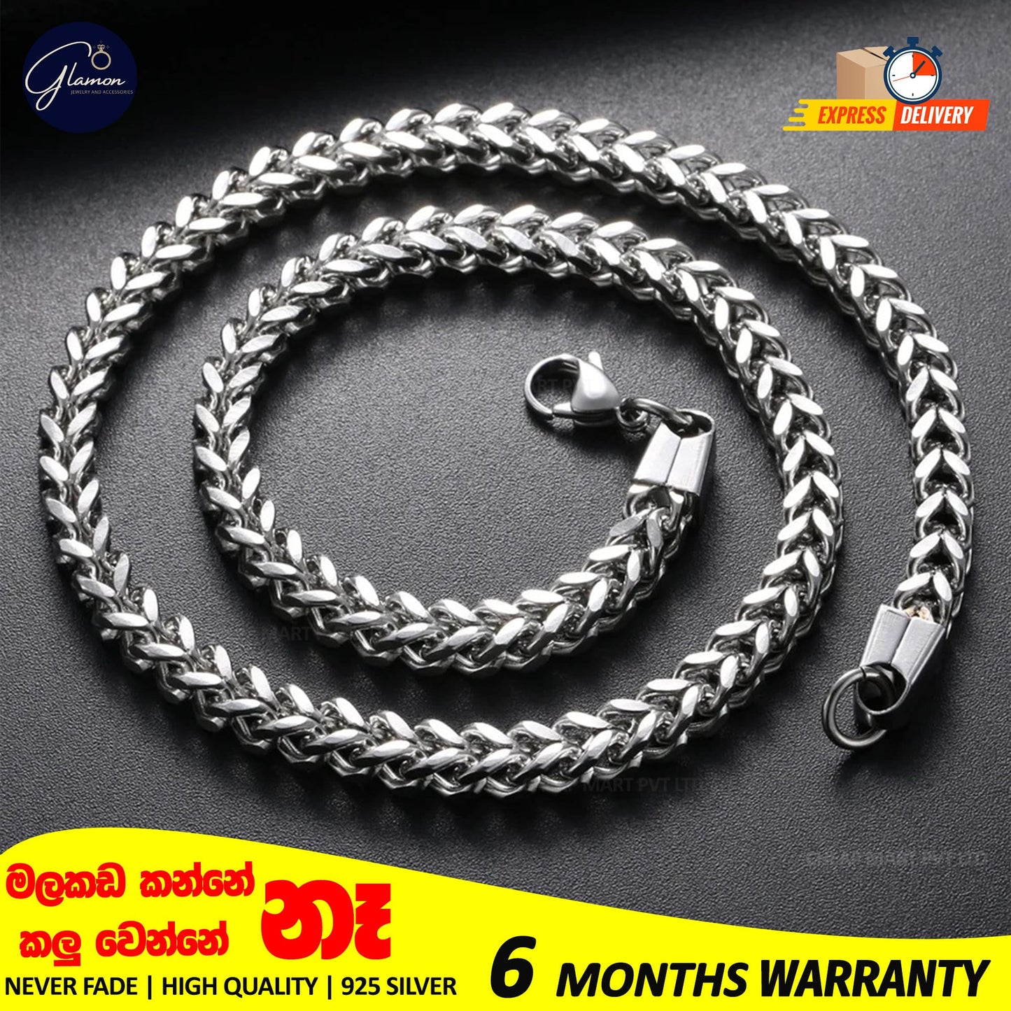 3mm Thick Diamond Cut Franco Chain Stainless Steel Never Fade Necklace For Men Women