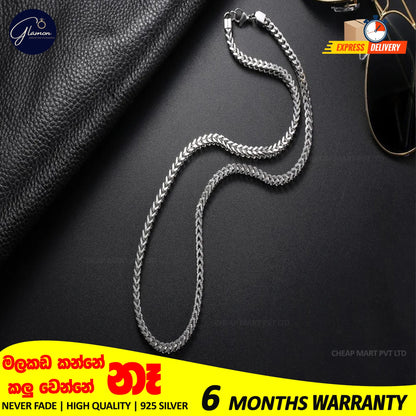 3mm Thick Diamond Cut Franco Chain Stainless Steel Never Fade Necklace For Men Women