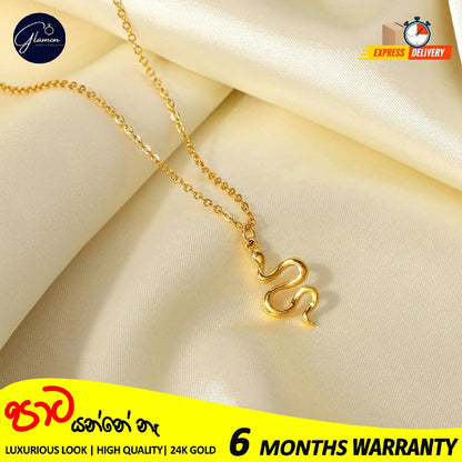 Snake Pendant Necklace For Girls Waterproof Premium Quality