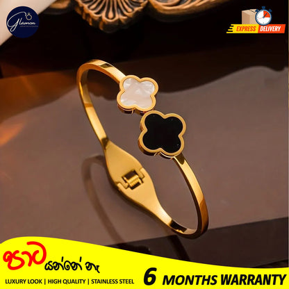 Classic White Shell Clover Stainless Steel Bracelet For Girls High Quality Gold Plated Jewellery Gift items for girls