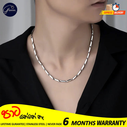 2mm Rhombus Chain Necklace For Men stainless steel Never Fade Waterproof Chain