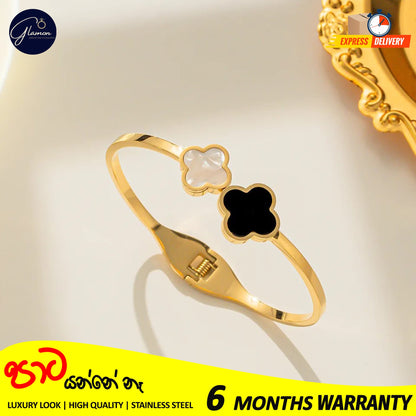 Classic White Shell Clover Stainless Steel Bracelet For Girls High Quality Gold Plated Jewellery Gift items for girls
